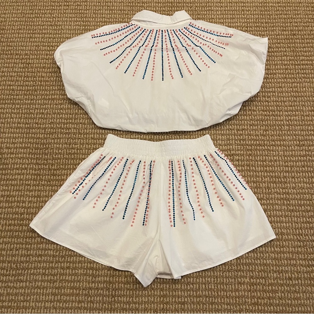 Queen of Sparkles Button Up Pink And Blue Pearl Bubble Set Small - Picture 11 of 11